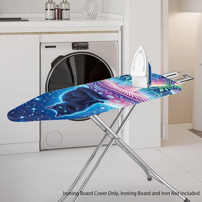Black Cat Ironing Board Cover 15x54 Inch Extra Thick Resistant Scorch and - Image 2