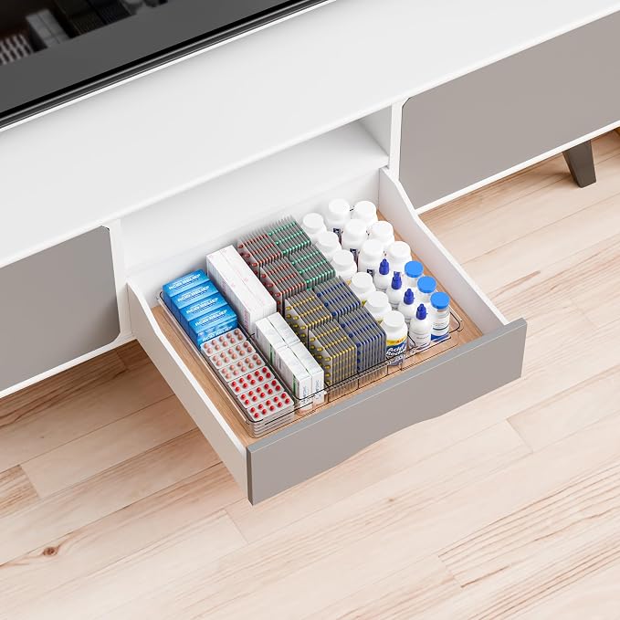 Yieach Expandable Desk Drawer Organizer Tray, 1.8 Inch High Junk Drawer - Image 7