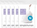 simplehuman Code N 100 Count Custom Fit Liners, Drawstring Kitchen Trash Bags by Unknown