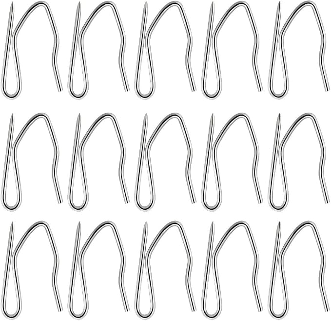 Nydotd 58PCS Rustproof Curtain Hooks, 1.2 Inch Stainless Steel Pin-On Hooks | - Image 8