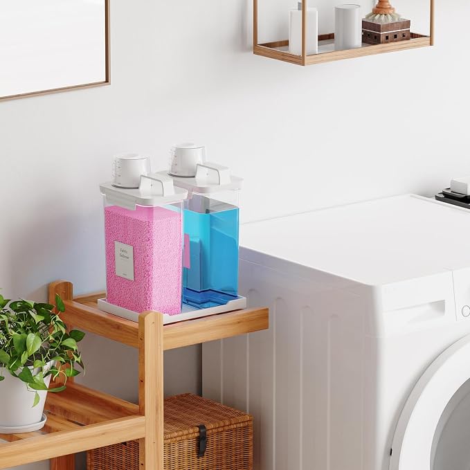 77.8OZ Laundry Detergent Dispenser Container, 2 Pack Liquid Laundry Dispenser - Image 2