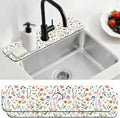 2 Pcs Kitchen Sink Splash Guard Faucet Mat Watercolor Plants Faucet Mat by CONCHLERY%E6%97%97%E8%88%B0%E5%BA%97