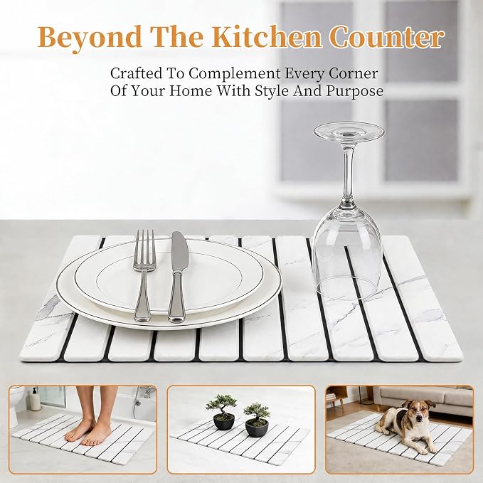 Stone Dish Drying Mat for Kitchen - Image 7