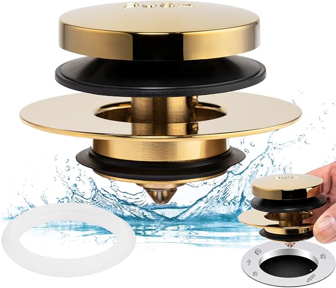 Universal Tip Toe Bath Drain Stopper and Cover, Bathtub Drain Stopper, Replaces by Artiwell