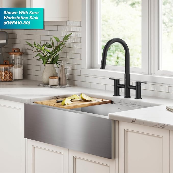 KRAUS Oletto Touchless Sensor Bridge Kitchen Faucet - Image 5