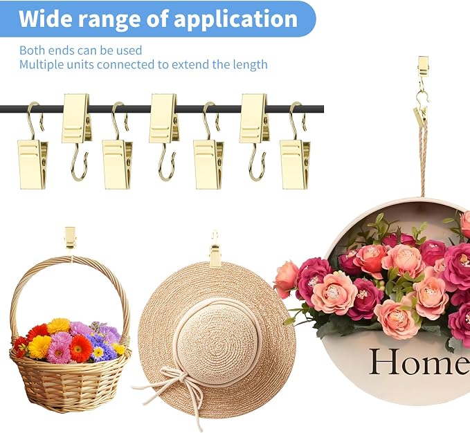 Curtain Clips Hooks, 100 Pack Stainless Iron Drapery Hooks Clips - Image 4
