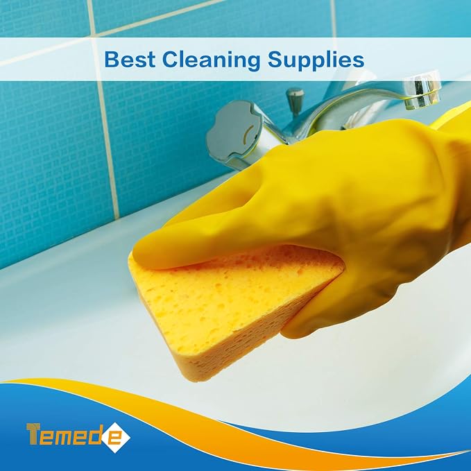 Temede Large Cellulose Sponges, Thick Absorbent Kitchen Sponges, Soft Dish - Image 7