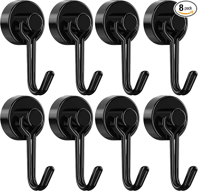 Tohoer Magnetic Hooks, Neodymium Magnets Hook Heavy Duty 30LBS by Tohoer