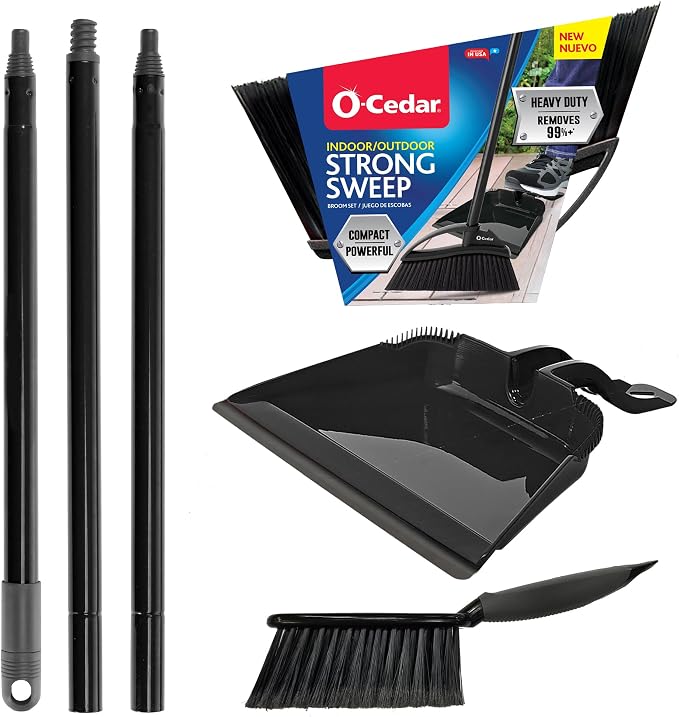 O-Cedar Strong Sweep Broom and Dustpan Set - Image 2