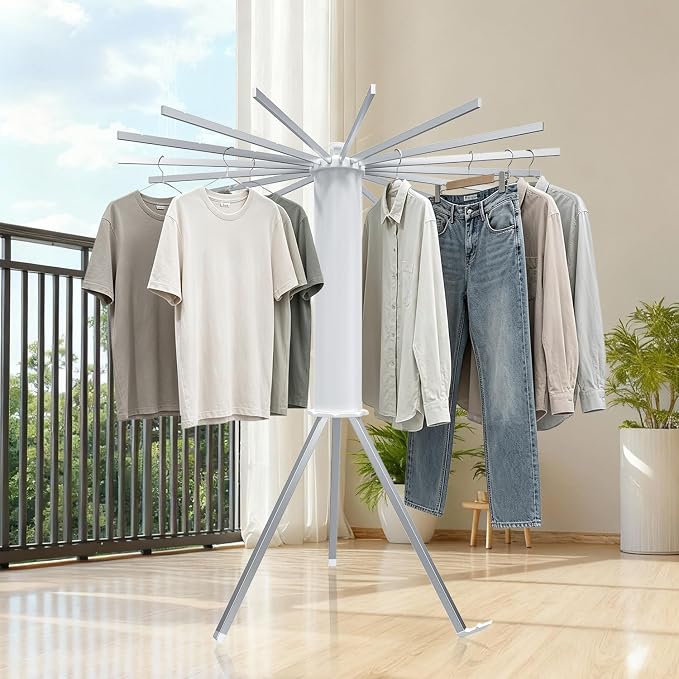 Tripod Foldable Clothes Rack, Garment Rack Portable - Image 5