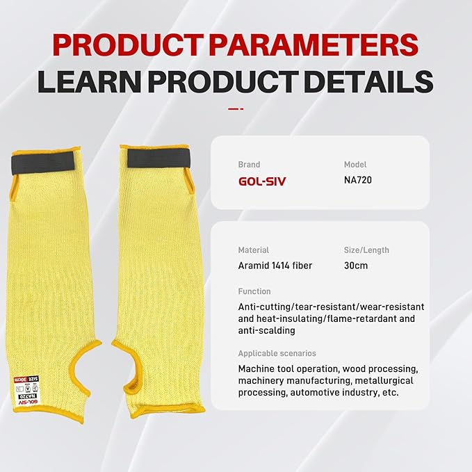 Cut Resistant Sleeves With Thumb Hole,Thin Skin Arm Protection Sleeves And Bruising, Kevlar Sleeves,For Gardening, Welding, Kitchen,For Women, Men, Elderly(Yellow, 11.8 in)
