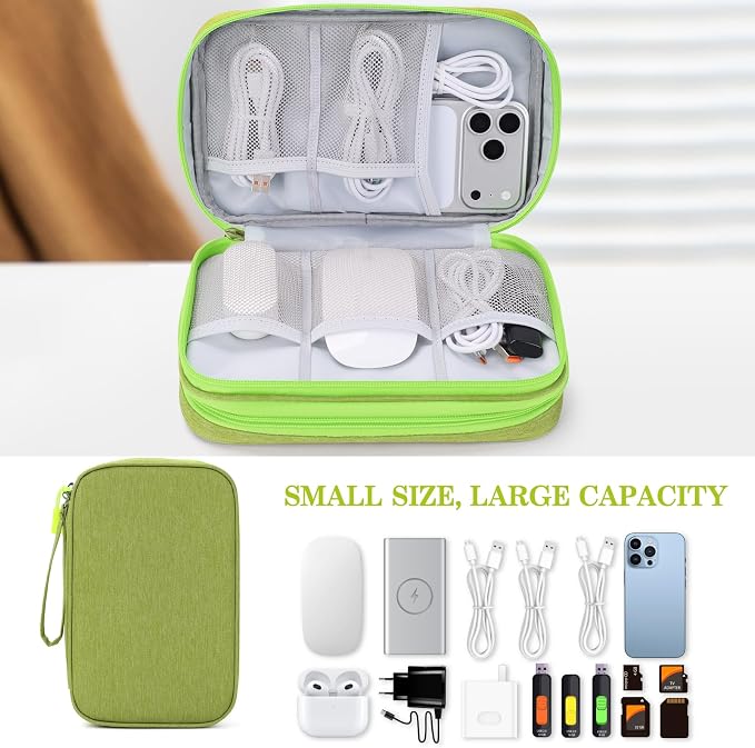 FYY Electronic Organizer, Travel Tech Pouch Bag, Waterproof, Double Layers - Image 6