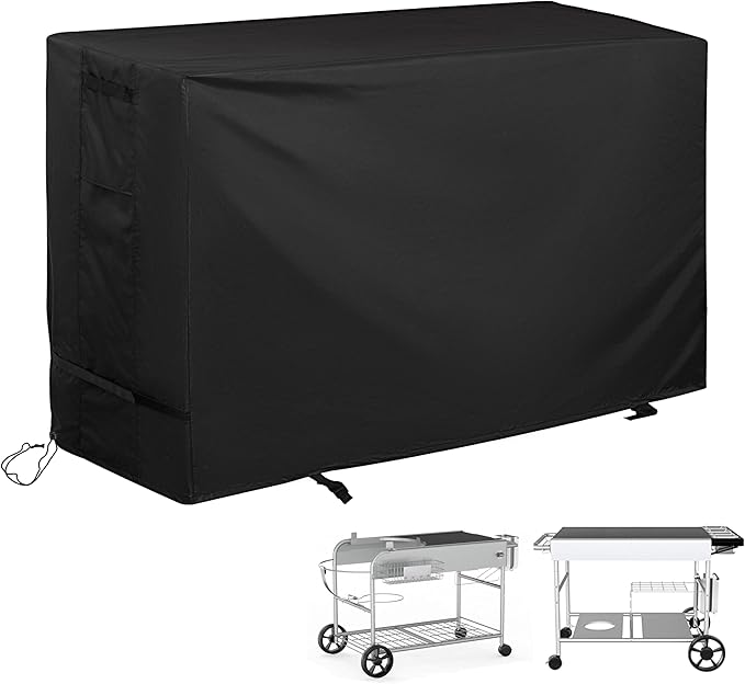 Pizza Oven Table Cover for BBQMall Pizza Oven Table Cart, Outdoor Grill Cart Cover for GRILL FORCE Pizza Oven Stand/Pizza Topping Station