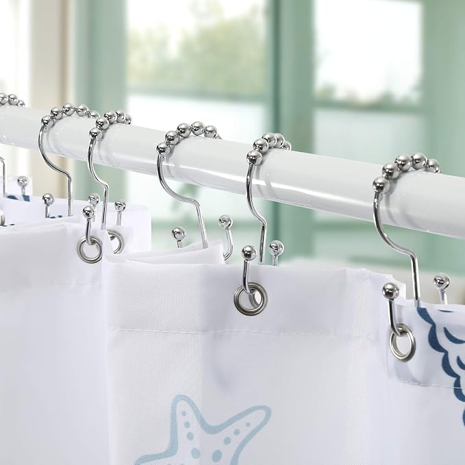 Shower Curtain Hooks, Goowin Shower Curtain Rings, Stainless Steel Shower - Image 2