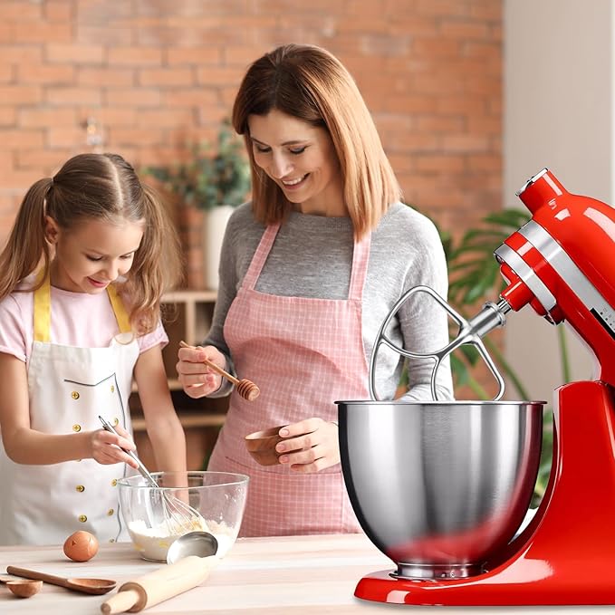 Stainless Steel K45B Coated Flat Beater for KitchenAid 4.5-5 Qt Mixer Paddle Attachment Flat Beater Fits Stand Mixer Bowls For KitchenAid 4.5-5 Quart Bowls, Kitchenaid Paddle Attachment