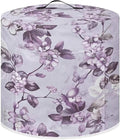 Purple Flower Pressure Cooker Cover for Women Dust Protection Insulated Rice Cooker Cover with Easy to Clean Lining Dust Cover with Pockets for Instant Pot 8 Quart Appliance Cover