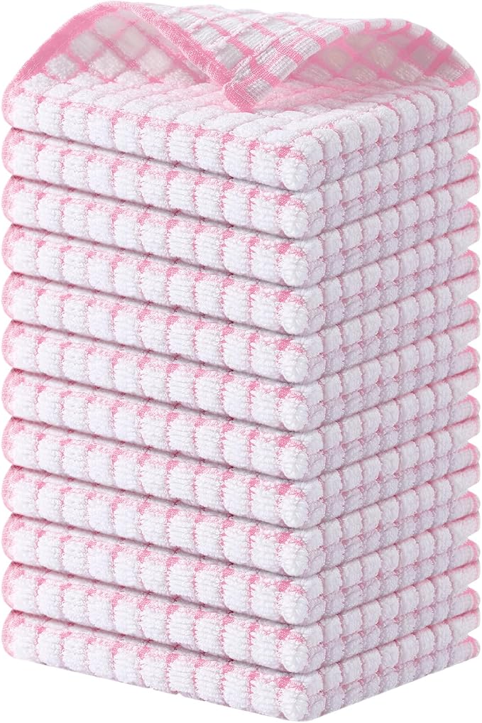 Kitinjoy Cotton 12 Pack Terry Kitchen Dish Cloths by Kitinjoy