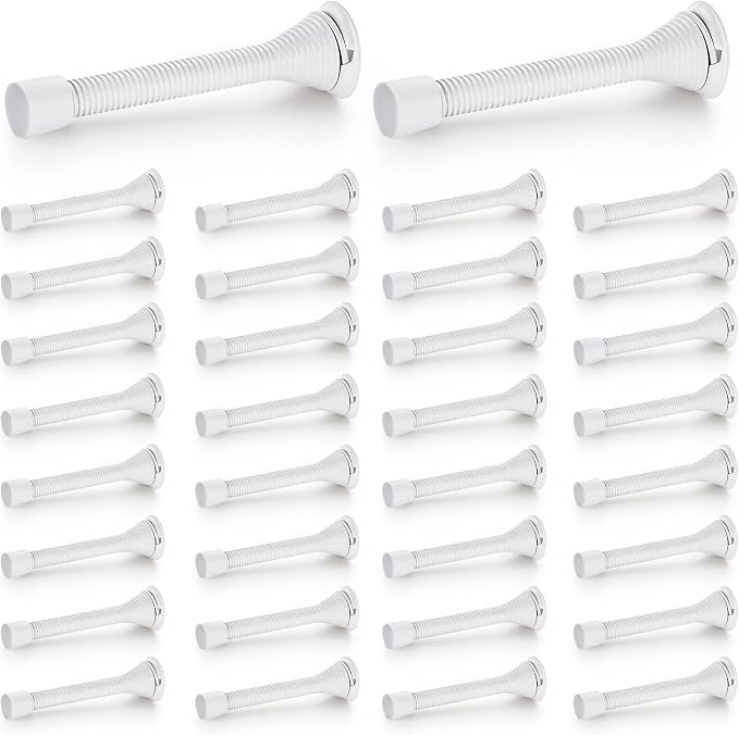 Ravinte Door Stoppers, 36 Pack White Spring Door Stops by Ravinte