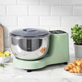 5.3 QT Electric Dough Mixer Maker, Fermenting and Kneading Flour Mixer Machine with Stainless Steel Bowl & Time Control, Green Stand Mixer for Baking Bread Cake Pizza & Sourdough