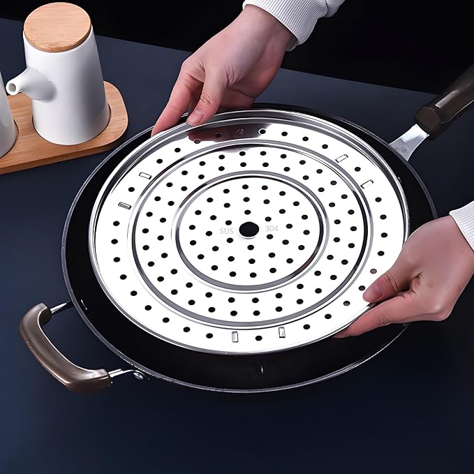 Steamer Rack, 11" / 28cm 304 Stainless Steel Removable Legs Multifunction Steaming Stand Holder Rack for Steamer Pot Pans