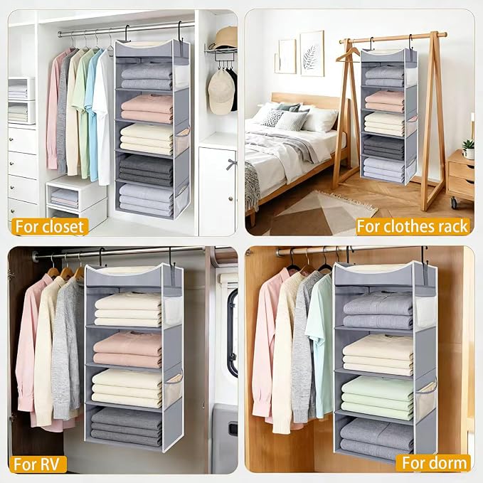 5-Shelf Hanging Closet Organizer and Storage - Image 6