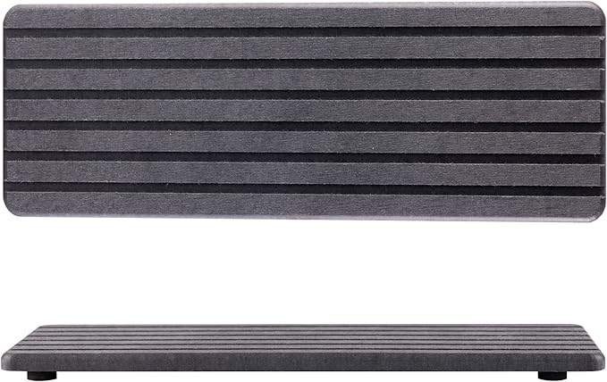 2 PCS Water Absorbent diatomite Coasters, 12.2" x 4" Water Absorbing Stone Tray for Sink, Stone Drying mat for Kitchen Counter, Stone soap Tray Used for Hand Soaps & toiletries & Plants