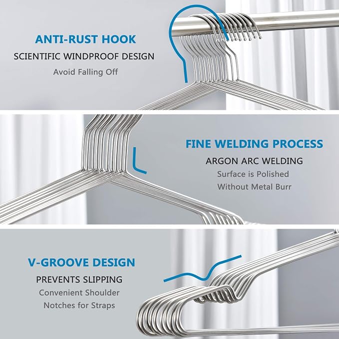 Fayleeko Wire Coat Hangers - Image 3
