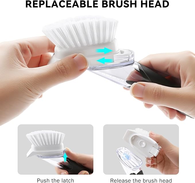 SetSail Dish Brush with Soap Dispenser, Stiff Bristles Dish Scrubber Set | - Image 2