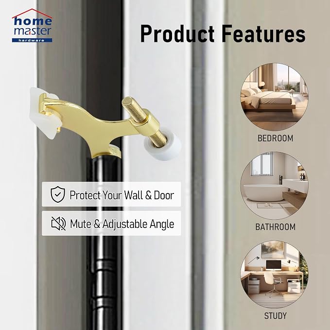 Hinge Pin Door Stop, Adjustable Door Stopper Hinge, 12 Pack | Heavy Duty Zinc - Image 8