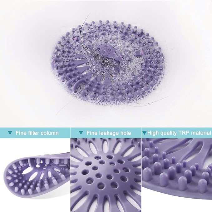 Gotega 5 Pack Bathroom Sink Drain Strainers, Hair Catcher - Image 3
