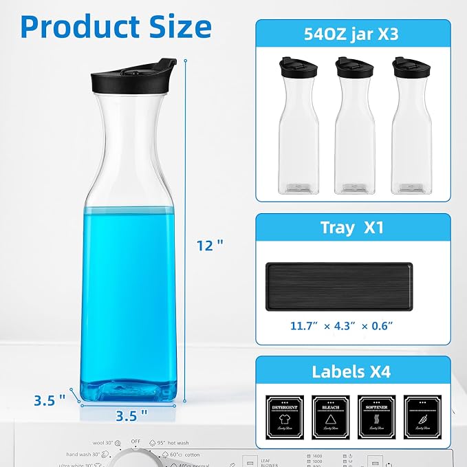 54oz Laundry Detergent Dispenser, Liquid Container - Image 2