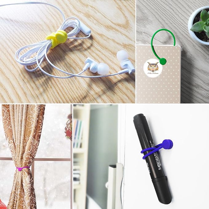 SMART&COOL Reusable Silicone Magnetic Cable Ties, Holding Stuff, Book Markers - Image 5