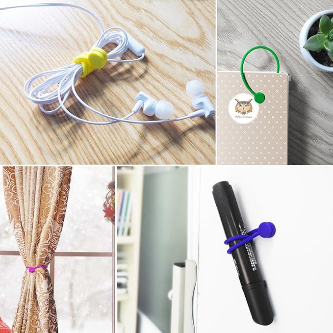 SMART&COOL Reusable Silicone Magnetic Cable Ties, Holding Stuff, Book Markers - Image 4