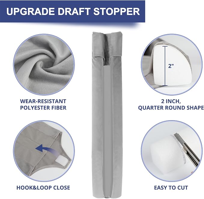 HADOR Door Draft Stopper for Bottom of Door, Adjustable 30 in, Double-Sided - Image 4