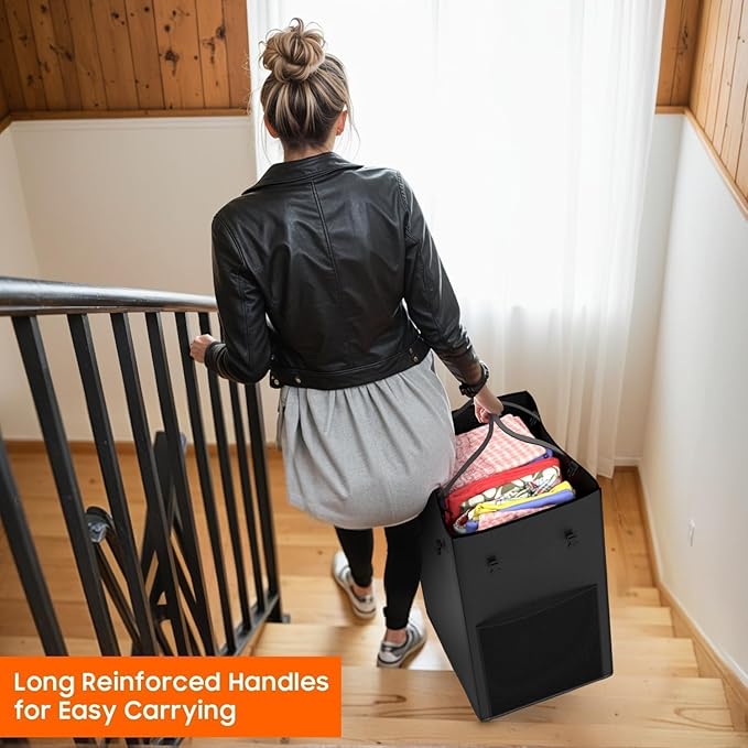 Laundry Hamper with Wheels, 150L Rolling Laundry Basket with Bag & Handles - Image 7