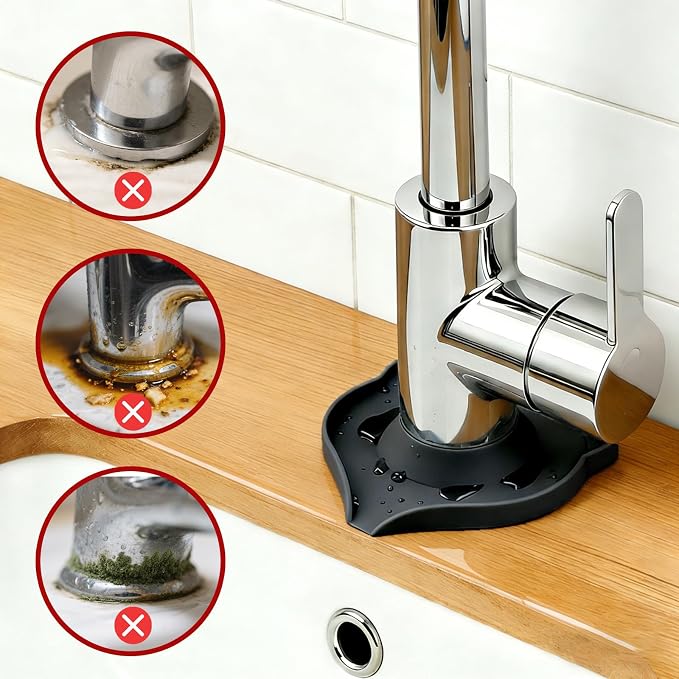 Compact Silicone Kitchen Sink Faucet Splash Proof Mat, Tap Water Diversion - Image 3