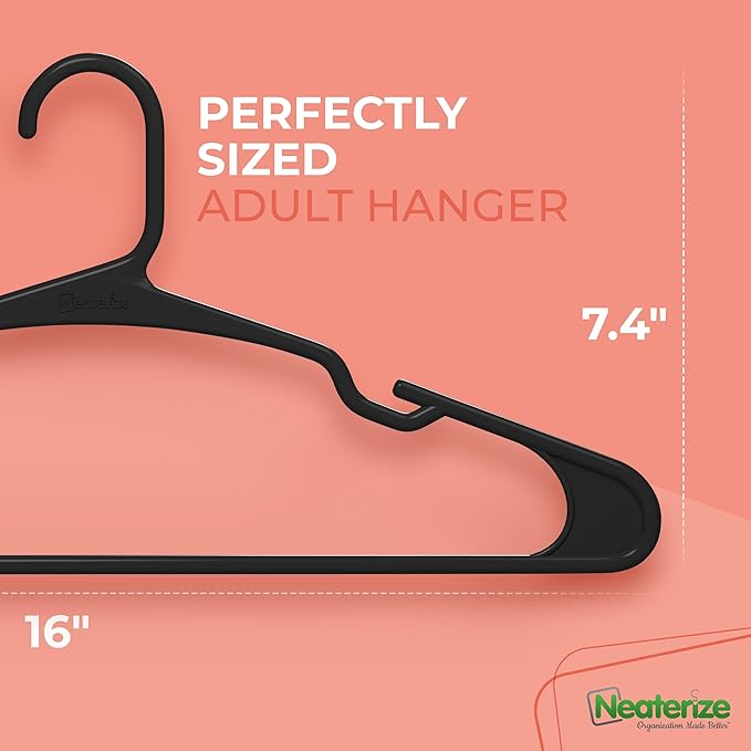 NEATERIZE Clothes Hangers Plastic 100 Pack - Image 2