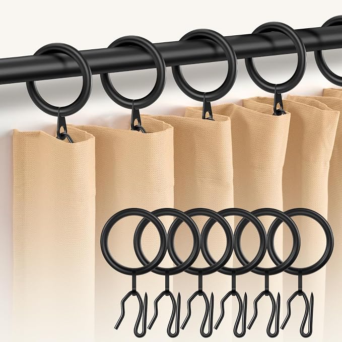 30Pcs 42mm Interior Diameter Metal Curtain Rings and Curtain Drapery Pin | - Image 8