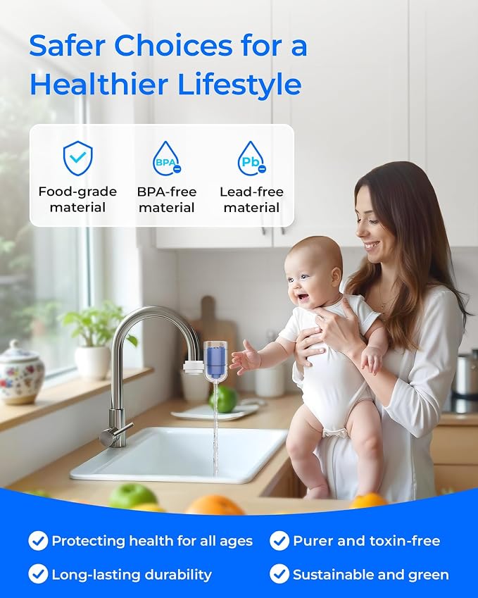 Waterdrop Faucet Water Filter, NSF 42 Certified, 8 Pack | Compatible - Image 4