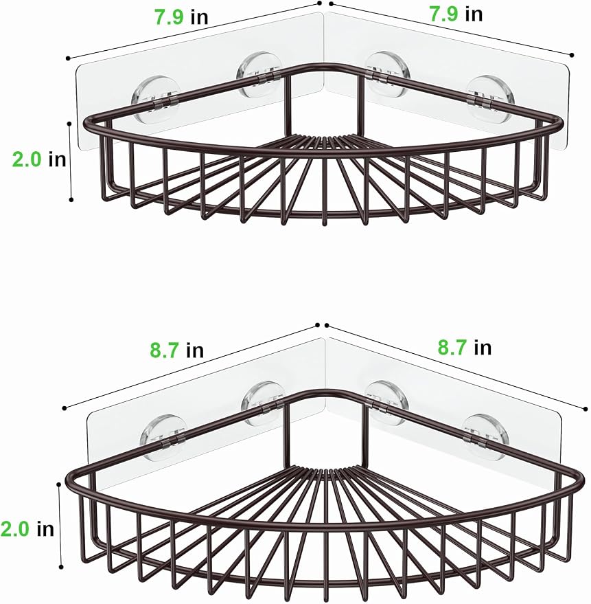 SMARTAKE 2-Pack Corner Shower Caddy, SUS304 Stainless Steel - Image 4