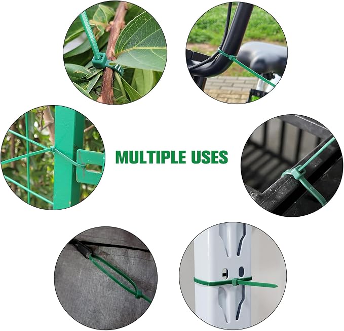 Zip Ties 12 inch, 1000 Pack Green Zip Ties, Wire Ties - Image 3