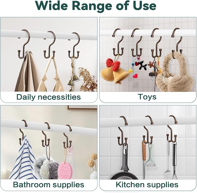 Shower Curtain Hooks, Shower Curtain Rings, Durable Rust Proof Shower Curtain - Image 7