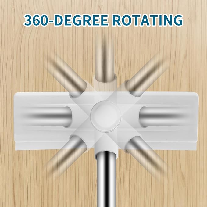 Floor Scrub Brush with 51-Inch Long Handle, 2 in 1 Floor Scrubber | 360° - Image 4