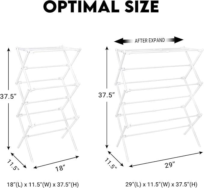 ZOES HOMEWARE 2026 Enhanced Clothes Drying Rack | Foldable Drying Rack Clothing - Image 7