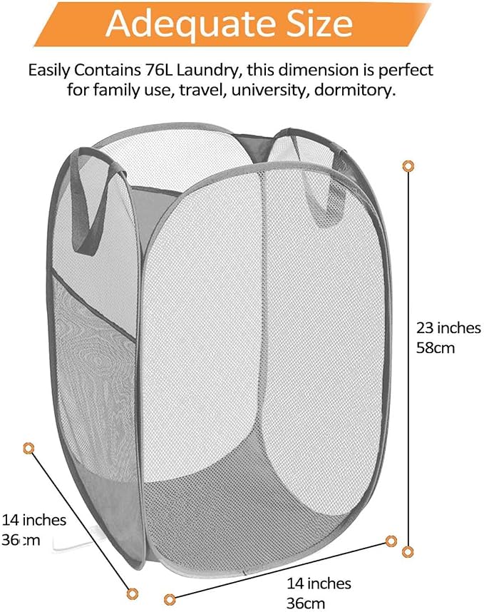 2 Pcs Durable Collapsible Laundry Baskets - Image 7