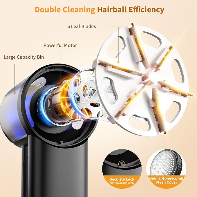 coldSky Large Fabric Shaver, 2-in-1 Electric Fabric Shaver & Lint Remover | - Image 4