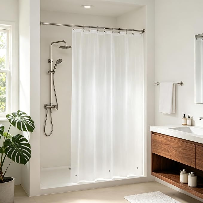Barossa Design 54" x 72" Frosted Stall Shower Curtain Liner by BarossaDesign