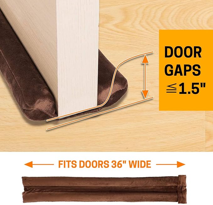 36 Inch Under Door Stopper, Door Noise Blocker | Double Sided Door Stopper - Image 5