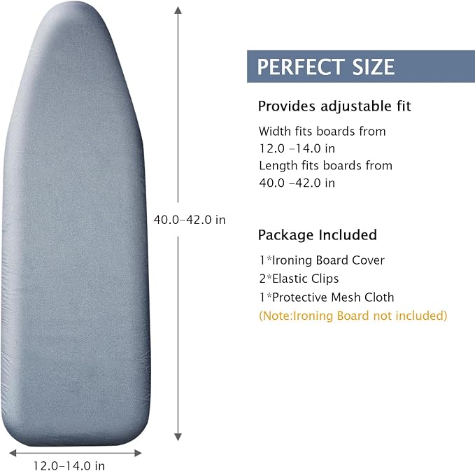 SheeChung 14"x42" Over The Door Ironing Board Cover, Door Iron Board Cover - Image 2