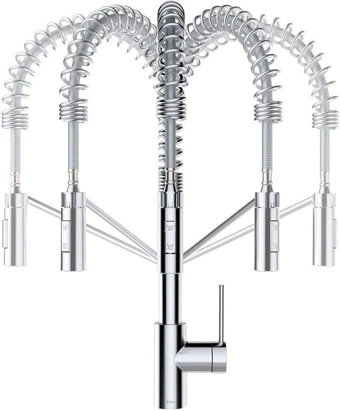 KRAUS Oletto Commercial Style Single Handle Pull Down Kitchen Faucet - Image 7